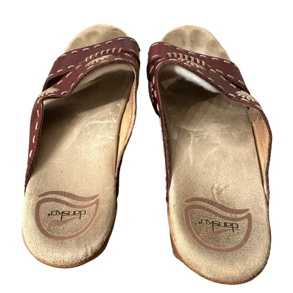 Dansko Red Leather Mules - Picture 4 of 8